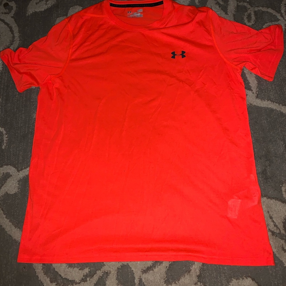 Orange under armour athletic shirt